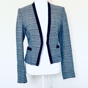 Women's Black and White Tweed Jacket